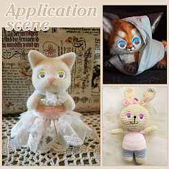 210 Stück 7 Farben Harzpuppen-Bastelauge&nbsp;DOLL-ME0001-03