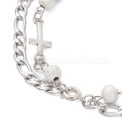 Gliederarmbänder aus 304 Edelstahl und Messing&nbsp;BJEW-JB12644