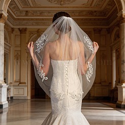 Veli da sposa in rete di poliestere&nbsp;AJEW-WH20067-069