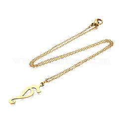 201 colliers pendentifs en acier inoxydable&nbsp;NJEW-S105-JN589-40-2