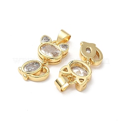 Ottone micro spianare pendenti zirconi&nbsp;KK-Q068-02G