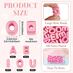 50 Stück 5 Stile UV-Beschichtung undurchsichtige Acrylperlen&nbsp;PACR-TA0001-31H