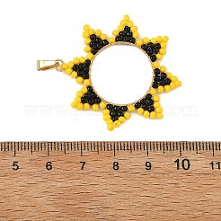 Anhänger aus Messing und Glasperlen&nbsp;PALLOY-MZ01373-01
