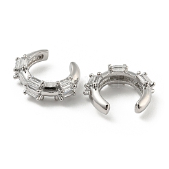 Messing Micro Pave Zirkonia Manschette Ohrringe&nbsp;EJEW-E299-01P