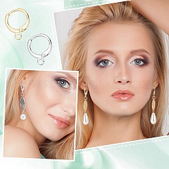 24 paire de boucles d'oreilles créoles en laiton bicolores&nbsp;DIY-CN0002-06