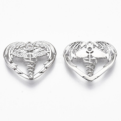 Pendentifs avec zircon cubiques à micro-pavés en laiton&nbsp;KK-R130-020P-NF