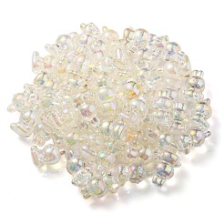 Placcatura uv perline acriliche trasparenti iridescenti arcobaleno&nbsp;OACR-C007-02B