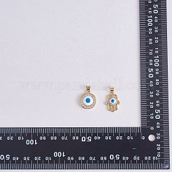 10 pz 10 stili cremagliera placcatura in ottone micro pavimenta pendenti con zirconi cubici trasparenti&nbsp;KK-SZ0002-33