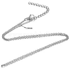 Collier à chaîne en acier inoxydable 304 anti-ternissement&nbsp;STAS-T040-PJ206-55