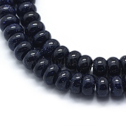 Synthetische blauen goldstone Perlen Stränge&nbsp;G-E507-11A-8mm