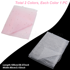 2 Stück 2 Farben Perlen-Nylonnetzgewebe&nbsp;DIY-GA0007-69