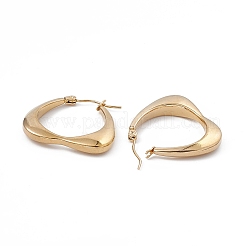 Orecchini a cerchio a forma di cuore in acciaio inossidabile 201 con perni in acciaio inossidabile 304 per donna&nbsp;EJEW-B016-07G