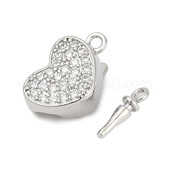 Messingmikropavé mit klaren Zirkonia-Kastenverschlüssen&nbsp;KK-P291-44P