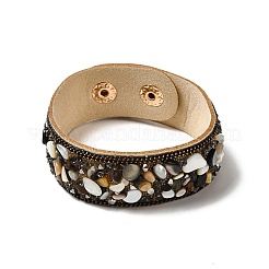 Armband aus Wildlederimitat mit Druckknöpfen&nbsp;BJEW-F428-09