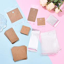 100 Stück Displaykarten aus Kraftpapier für einzelne Ohrringe mit Aufhängeloch&nbsp;CDIS-YW0001-21