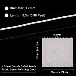1 pieza de alambre de plata esterlina&nbsp;STER-BC0002-07B
