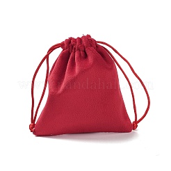 Pochettes de rangement à cordon pour bijoux en velours&nbsp;ABAG-P013-02B-03