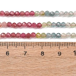 Colliers de perles de tourmaline multicolores naturelles à dégradé de couleurs&nbsp;G-D110-A02-04