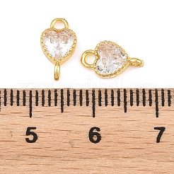 Herzanhänger aus Messing mit Zirkonia-Pavé&nbsp;KK-K340-49G-05