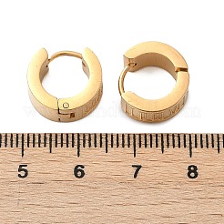 Boucles d'oreilles créoles en acier inoxydable 304 à effet poli&nbsp;EJEW-M001-39G