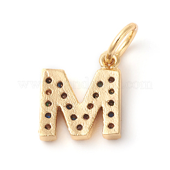 Breloques en laiton zircon cubique micro pavé&nbsp;ZIRC-F092-01-M