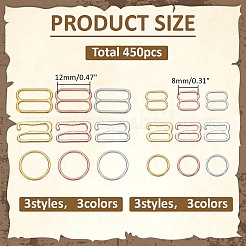 450 pezzo 18 stili reggiseno da bagno in lega&nbsp;DIY-ME0001-87