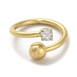 Anello polsino in acciaio inossidabile 304 a sfera rotonda&nbsp;RJEW-C036-03E-G