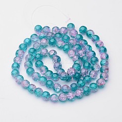 Chapelets de perles en verre craquelé&nbsp;X-CCG-Q002-10mm-06