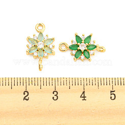 Ciondoli per connettori in vetro pavé in ottone&nbsp;GLAA-A006-07