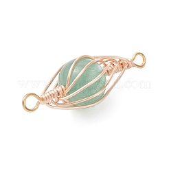4 pz 4 stili rotondi occhio di tigre naturale e quarzo rosa e ametista e avventurina verde ciondolo connettore occhio di cavallo&nbsp;PALLOY-TA00367