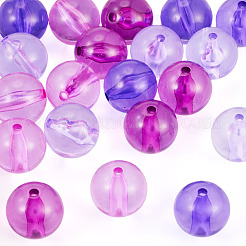 20pcs 4 Farben transparente Acrylperlen&nbsp;MACR-TADJ0001-02A