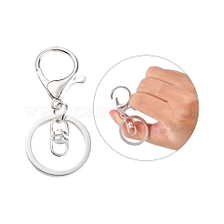 Eisen-Legierung Karabinerverschluss Schlüsselbund&nbsp;KEYC-D016-S