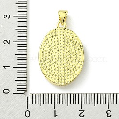 Pendenti in conchiglia naturale con pavé in ottone placcato a cremagliera&nbsp;KK-A204-01C-01G