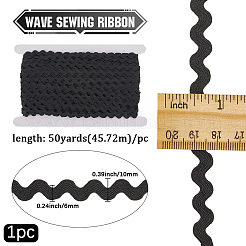 50 Yard gewelltes Fransenbesatzband aus Polyester&nbsp;SRIB-GF0001-42B