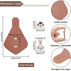 20 Satz leere Kleidungsetiketten aus PU-Leder&nbsp;DIY-NB0007-46
