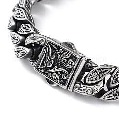Klassische Retro-Armbänder aus kubanischem Gliederketten aus 304er Edelstahl für Männer und Frauen&nbsp;BJEW-D031-15AS