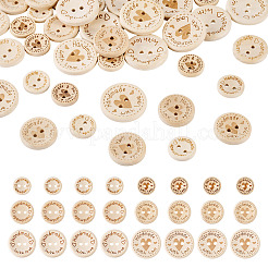 120 stücke 6 arten holz tasten&nbsp;BUTT-TA0001-33