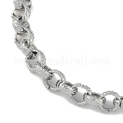 Pulseras de cadena rolo de acero inoxidable 304 para hombres y mujeres&nbsp;BJEW-G725-03P