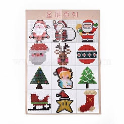 Cartes en papier modèle de modèle de thème de Noël&nbsp;DIY-WH0148-74