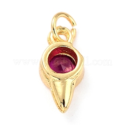 Echte 18 Karat vergoldete Messing Micro Pave Zirkonia Charms&nbsp;ZIRC-L100-088G-02