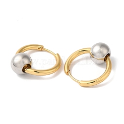 Pendientes de aro de acero inoxidable 304 con revestimiento iónico (IP) para mujer&nbsp;EJEW-L287-058GP