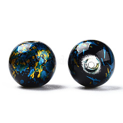 Mischstil & Mischfarbe runden spritzlackierten Glasperlen&nbsp;DGLA-X0003-12mm
