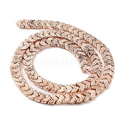 Fili di perle di roccia lavica naturale elettrodeposta&nbsp;G-H303-A02-RG