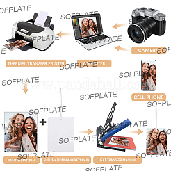 Filz Sublimation Lufterfrischer Blankoblätter Auto Hängedeko&nbsp;DIY-SP0007-39B