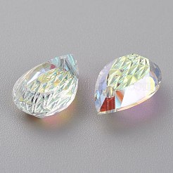 Geprägte Glas Strass Anhänger&nbsp;GLAA-J101-05A-001AB
