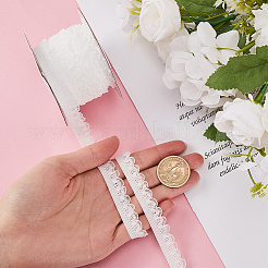Bordure en dentelle élastique en polyester de 10 mètre&nbsp;SRIB-WH0011-121E