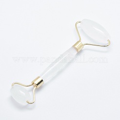 Masseur de visage en laiton en cristal de quartz naturel&nbsp;MRMJ-G008-22G
