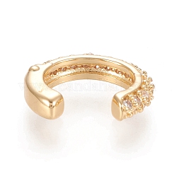 Latón micro pave pendientes de gemelos de circonio cúbico transparente&nbsp;X-EJEW-M195-07G