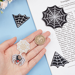 8 stücke 4 arten halloween spinnennetz computerisierte stickerei tuch eisen auf/nähen auf patches&nbsp;DIY-WR0003-64