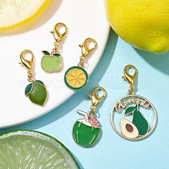 Décorations de pendentif en émail en alliage de fruits&nbsp;HJEW-JM01495